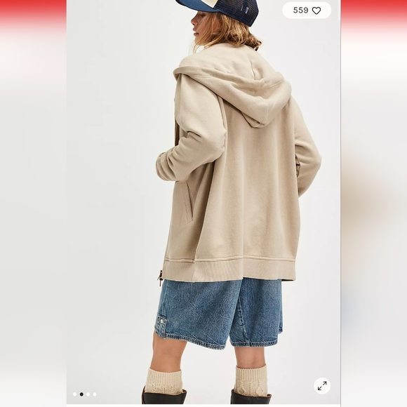 Beige Hoodie Marcie Hoodie Weekday NWT We The Free Redwood Cardi